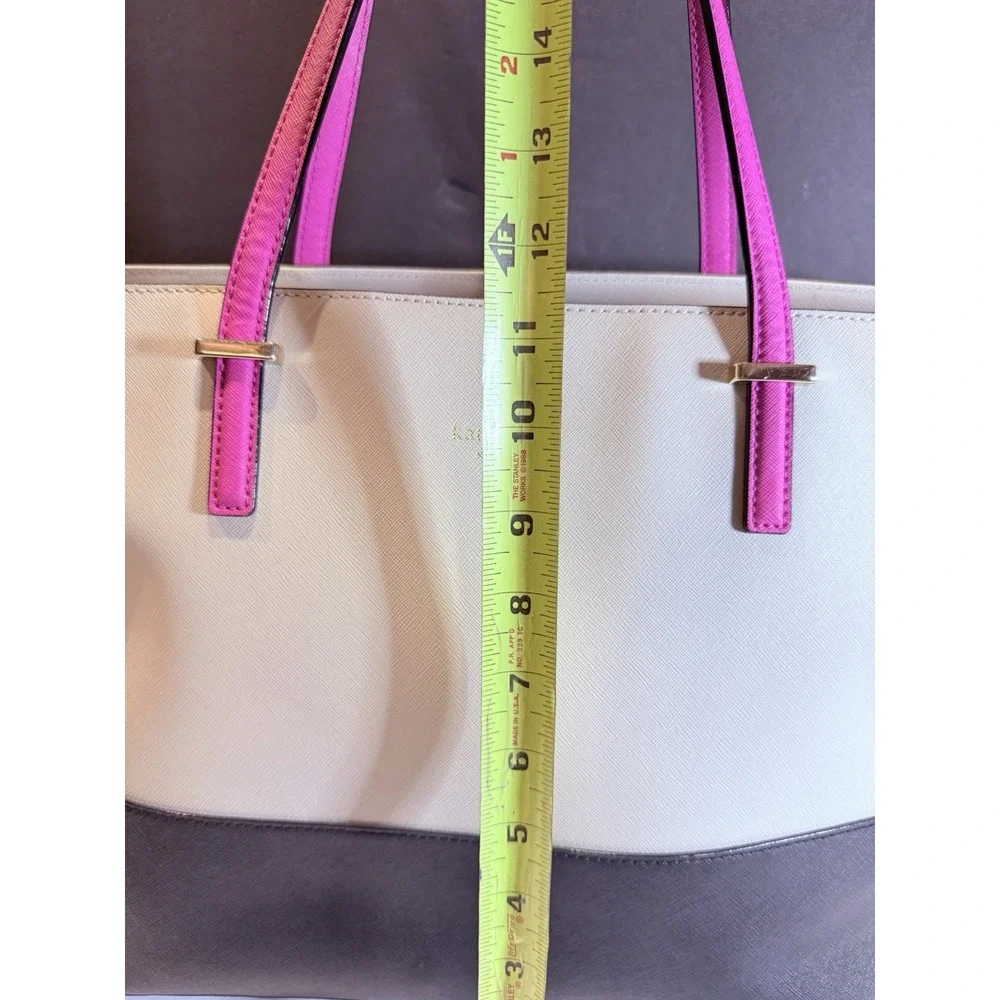 Kate Spade Cedar Street Large Harmony Colorblock Saffiano Leather Tote Bag Pink